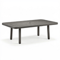 Table de jardin rectangulaire 180 x 90 x 75 cm en aluminium gris anthracite avec plateau à lattes